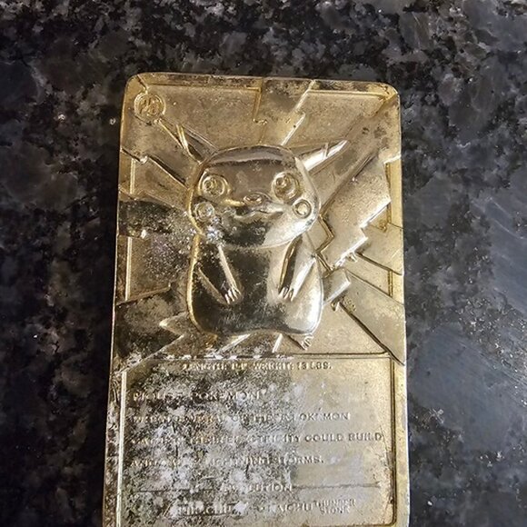 1999 Pokémon Pikachu Gold Plated Card Burger King Promo Collector’s Edition - Picture 2 of 2